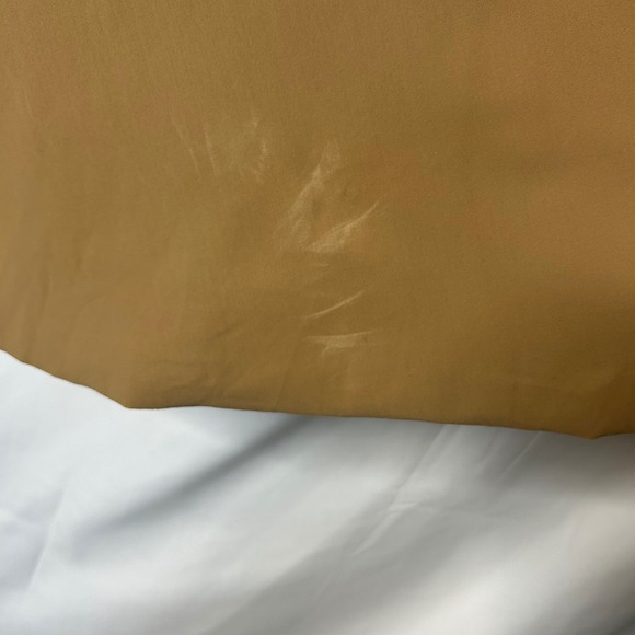 Tara Jarmon Midi Dress Size 38 US 8 Golden Taupe Twist Front Career Party - Picture 7 of 8